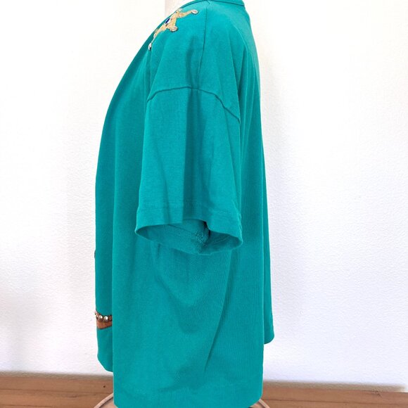 Y2K Western Tshirt - Embellished - Green - Cowgirl - One Size - Picture 4 of 10